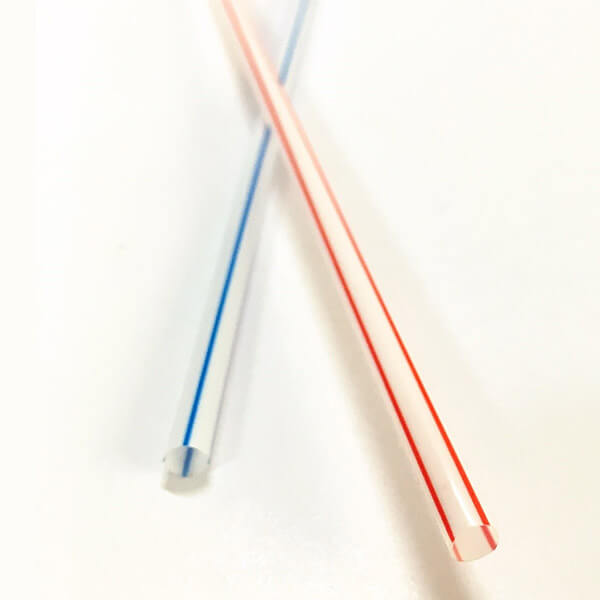 Flat end straw